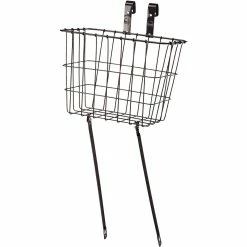 Accessoires Panier Porteur – Avant – Wald 124 Front – Noir -Pas Cher Roues Magasin 0042664 wald 124 front basket compact black