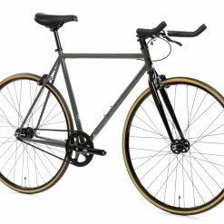 FIXED & SINGLE SPEED State Bicycle – 4130 Core-Line – Army Green -Pas Cher Roues Magasin fixie75 army green state bicycle 4130 core line 5 1