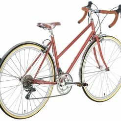 Vélos Urbains 6KU – Helen – Rouge Doré -Pas Cher Roues Magasin fixie75 6ku helen 16spd city bike rose gold 4