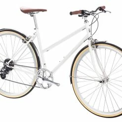Vélos Urbains 6KU – Odessa – Coney Blanc -Pas Cher Roues Magasin fixie75 6ku odessa 8spd city bike coney white 2