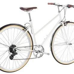 Vélos Urbains 6KU – Odessa – Coney Blanc -Pas Cher Roues Magasin fixie75 6ku odessa 8spd city bike coney white 3