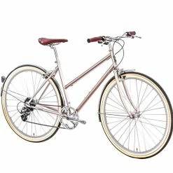 Vélos Urbains 6KU – Odessa – Pershing Doré -Pas Cher Roues Magasin fixie75 6ku odessa 8spd city bike pershing gold 2